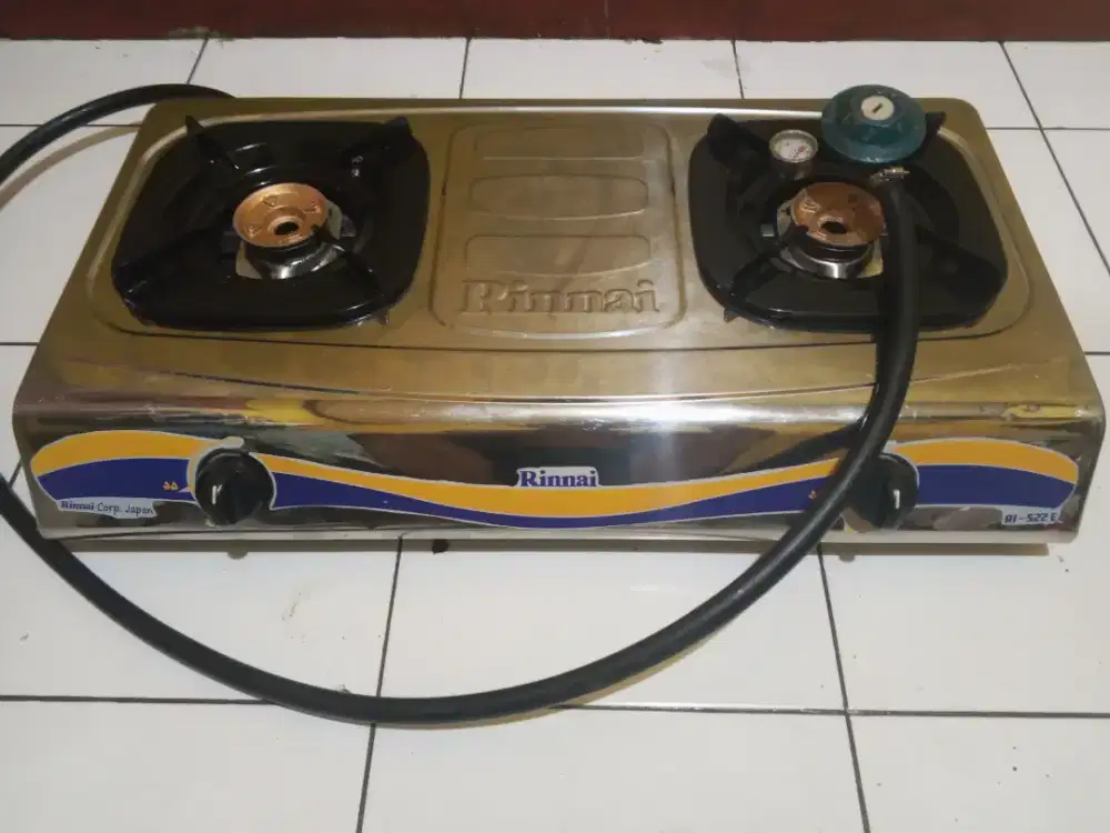 Kompor gas Rinnai 2 tungku + selang regulator