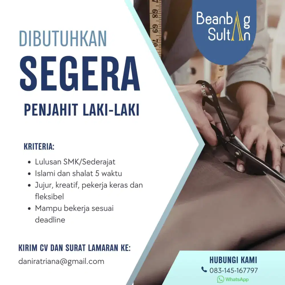 Lowongan Penjahit dan Host Live Streaming