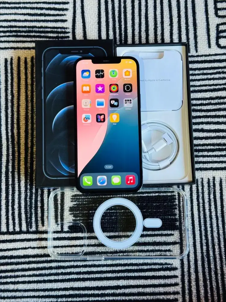 Iphone 12 promax 128 gb blue mulus fulset nominus