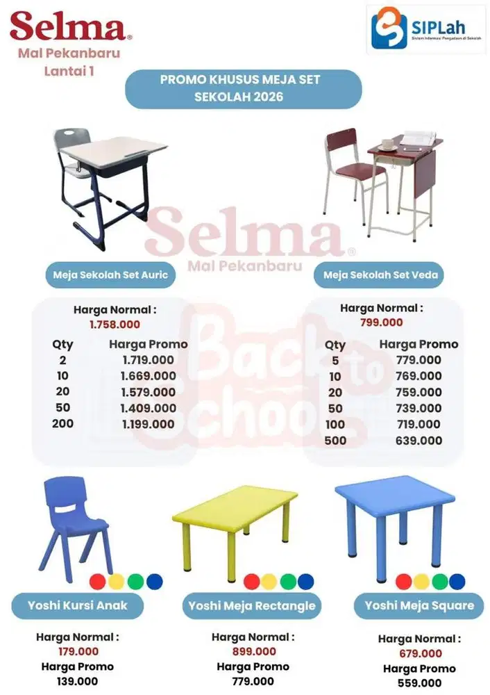 PROMO MEJA SET SEKOLAH