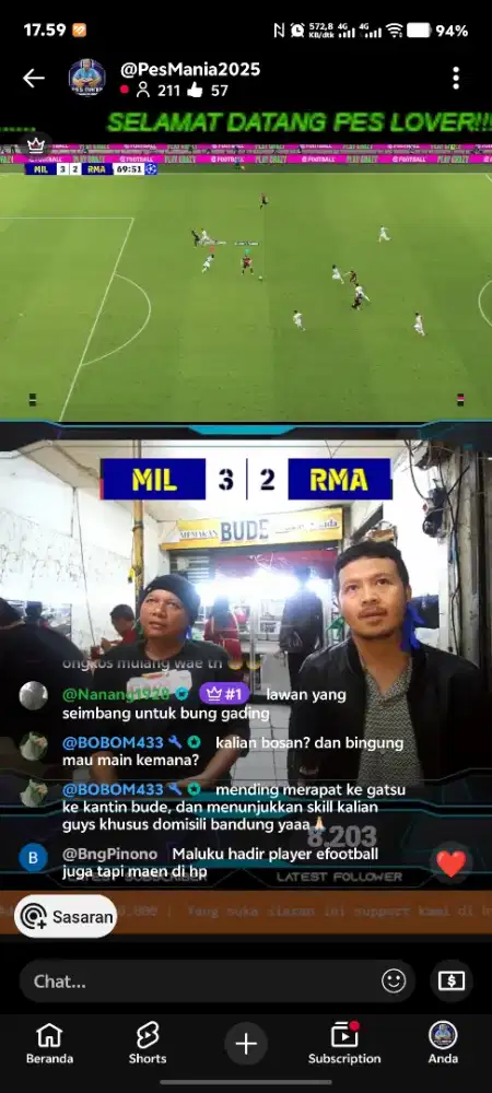 Mabar Efootball 2026 khusus domisili Bandung