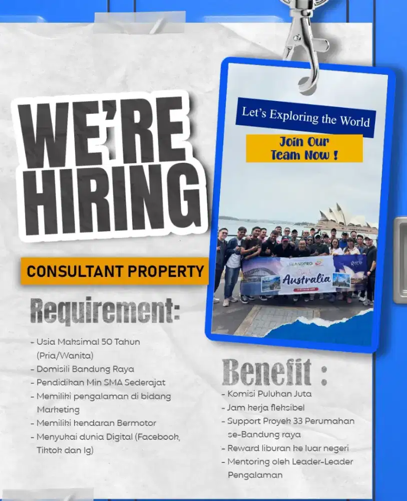 kesempatan emas jd Marketing perumahan developer terbesar di BANDUNG