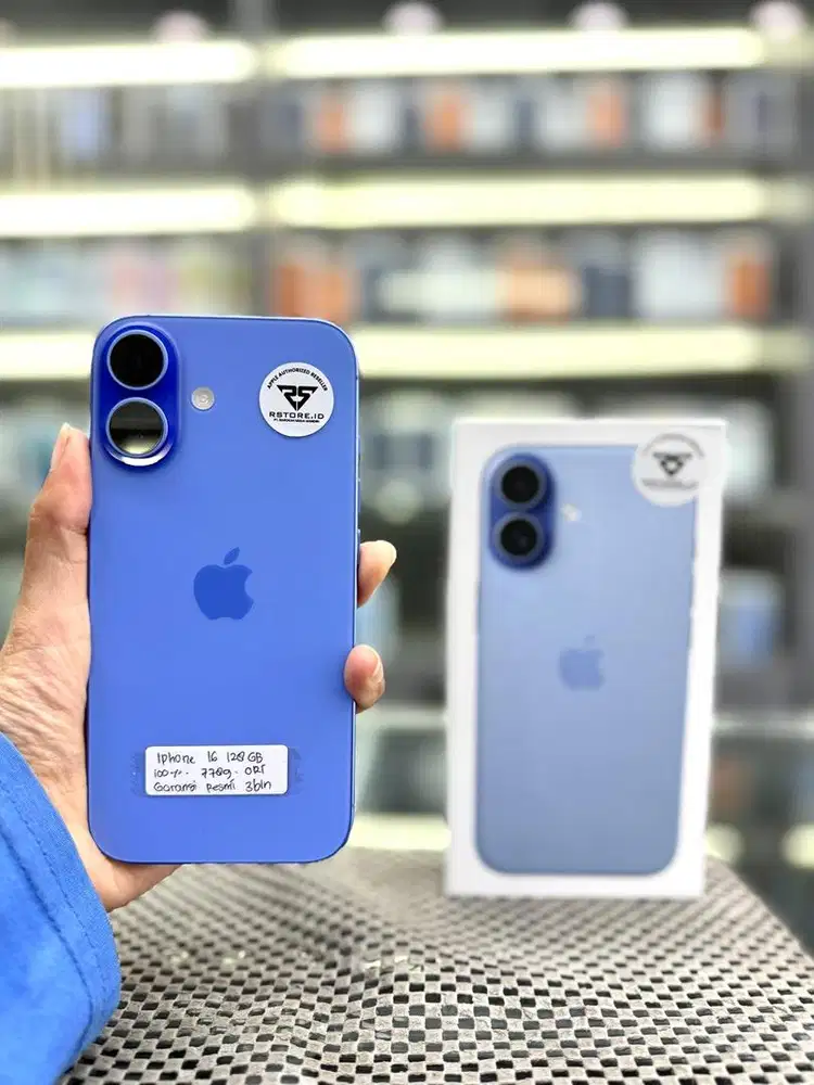IPHONE 16 128GB FULLSET, GARANSI RESMI/IBOX 3 BULAN