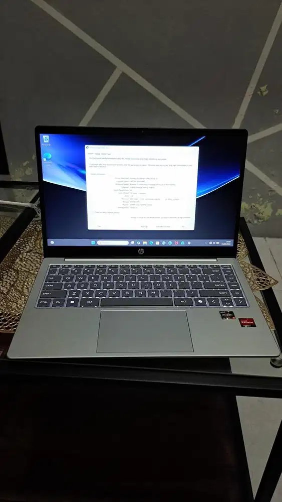 Laptop HP 14 Amd Ryzen gen 7 mulus normal masih garansi