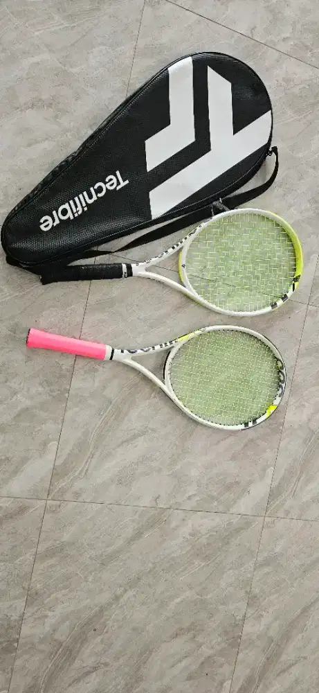 Raket Tenis Tecnifibre kondisi bagus, 2pcs 3jt saja, boleh nego tipis