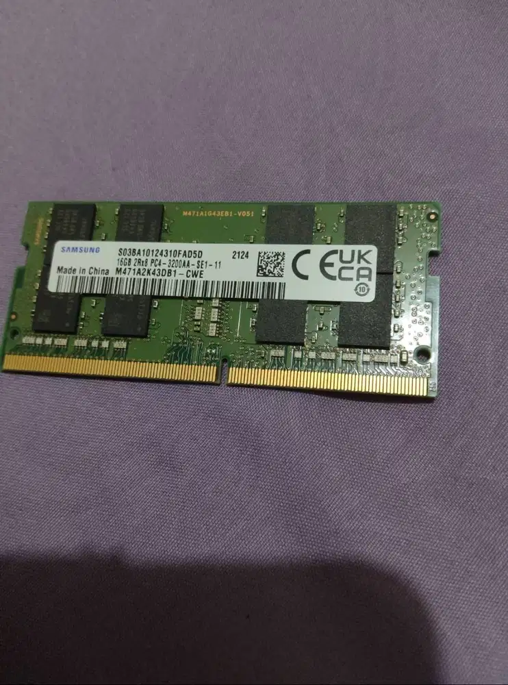 Dijual RAM laptop Samsung DDR4 SO-DIMM berkapasitas 16GB