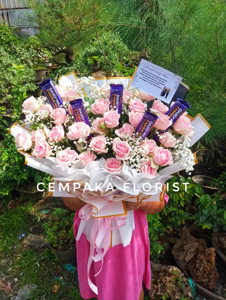 Buket bunga valentine