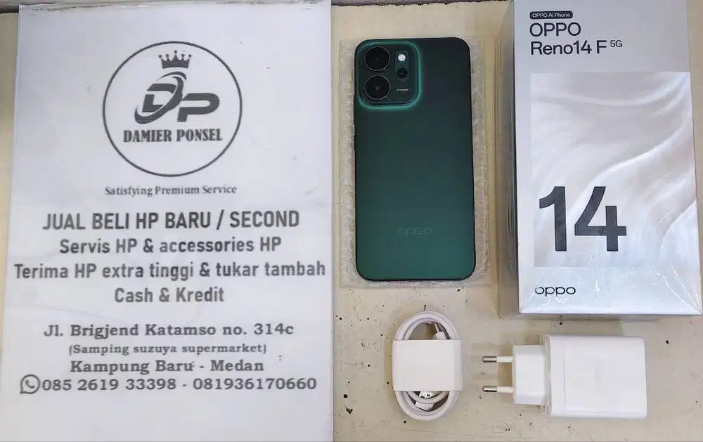 OPPO RENO 14F 5G (12/256) SECOND FULLSET GARANSI RESMI S/D SEPT 2026