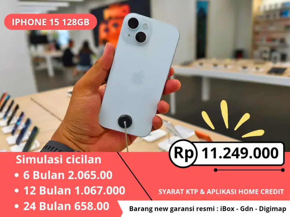 KREDIT IPHONE 15 IBOX 128GB CUKUP KTP