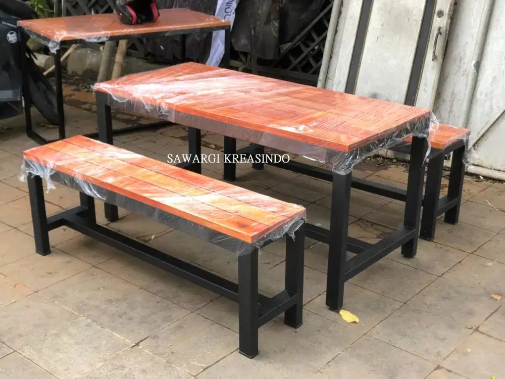 Meja Kursi industrial outdoor indoor model bisa custom, bandung cimahi
