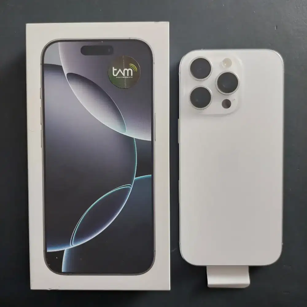 IPHONE 16 PRO WHITE 128GB EX GARANSI RESMI IBOX