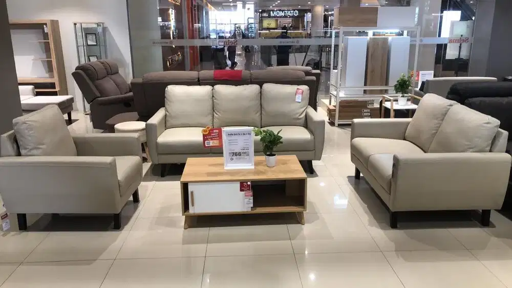 Jual sofa set garson kulit premium promo murah