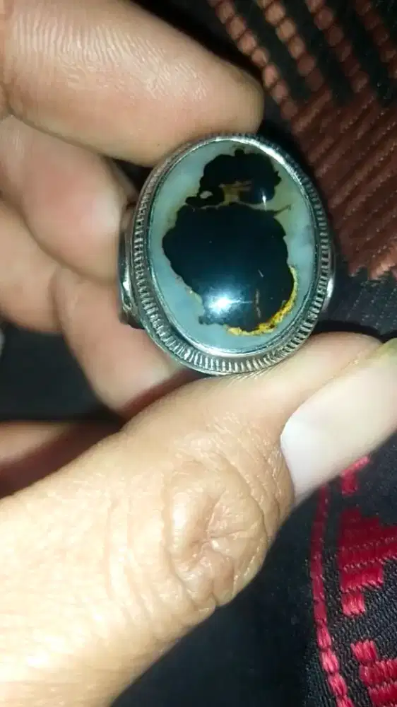 Batu akik Yaman dendrit pamor semar