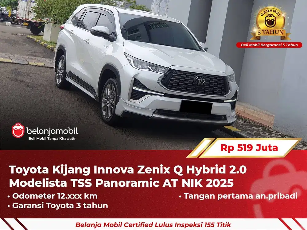 [GARANSI 5TH] Toyota Innova Zenix Q Hybrid 2.0 Modelista TSS 2025 2024