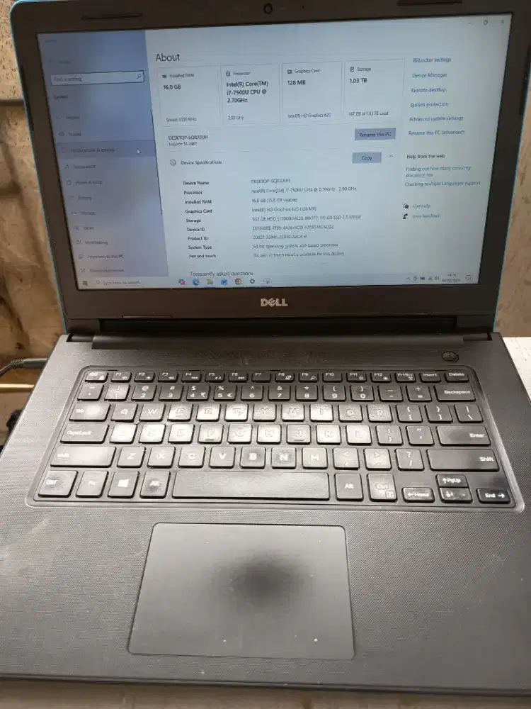 Dell Inspiron i7 gen 7