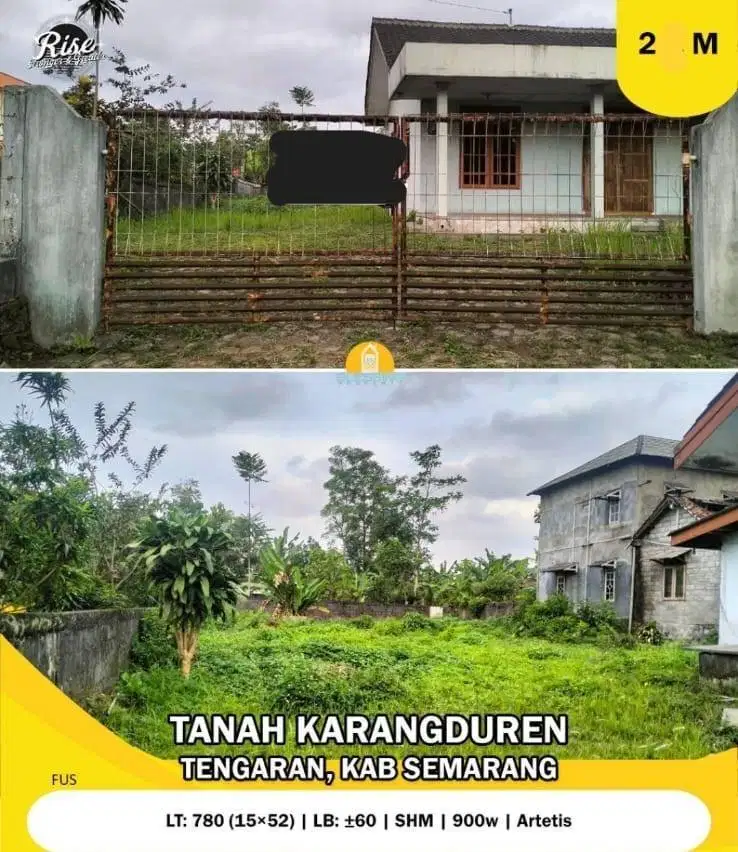 Disewakan Harga Nego Tanah Karangduren - Tengaran, Semarang