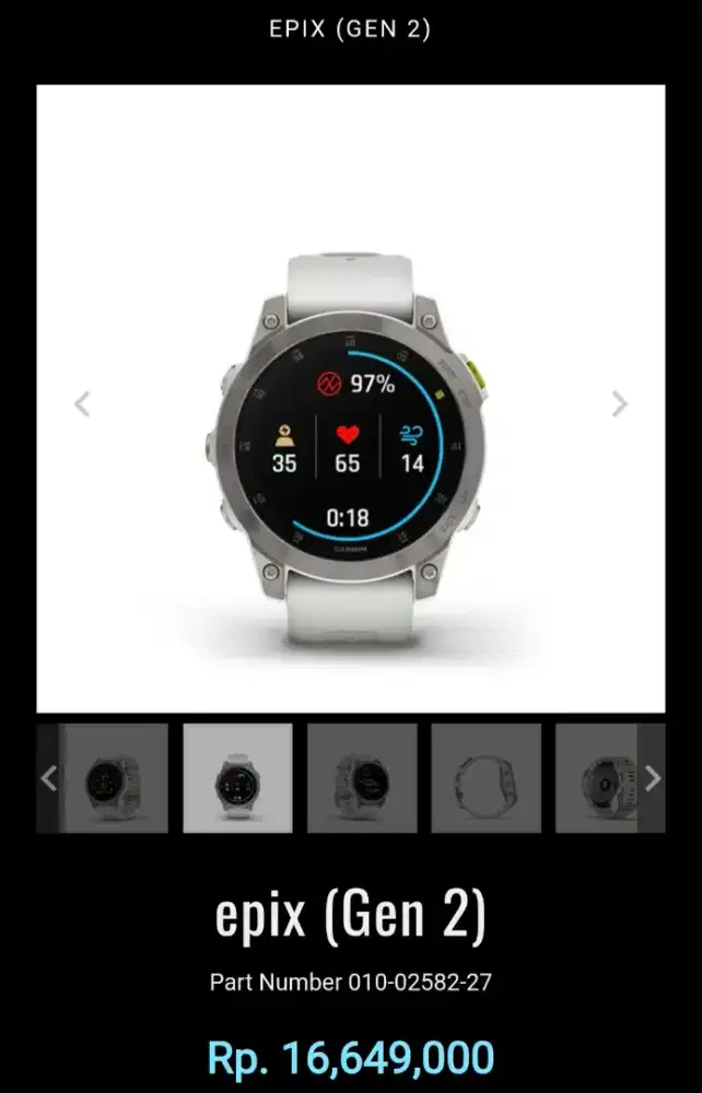FLASH SALE. Garmin Epix Shapphire Titanium - White