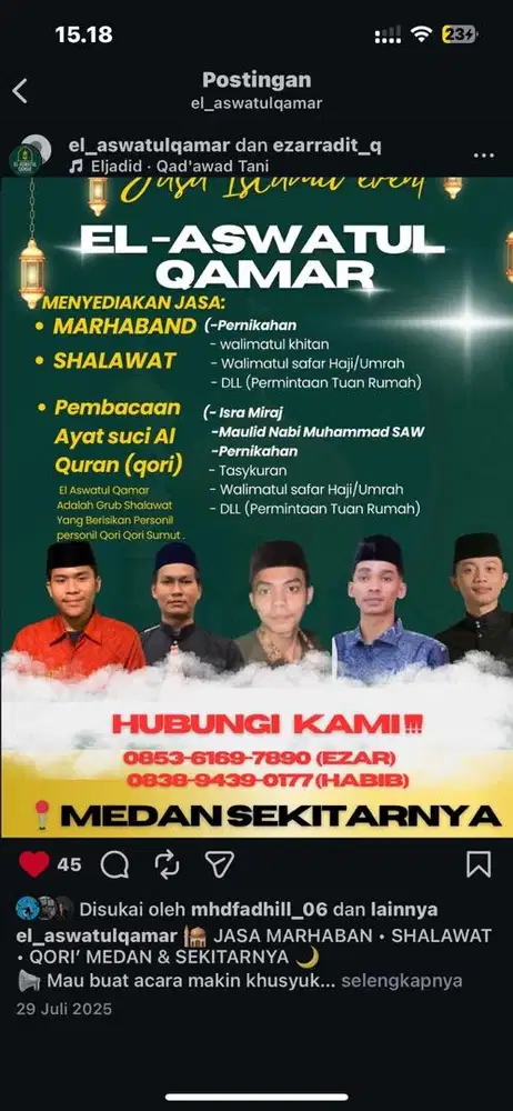 Jasa Marhaban Shalawat & Haflah Al Quran