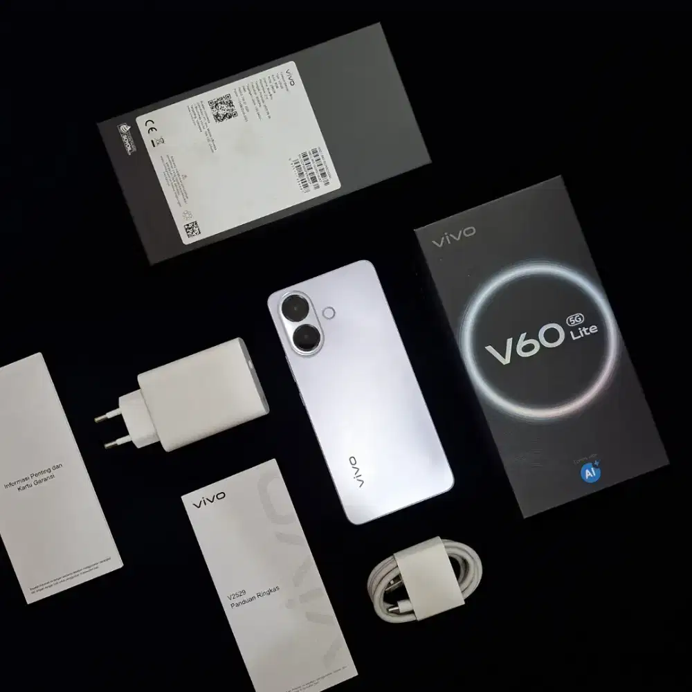 Vivo V60 Lite 5G 8/256 Fulset mulus Pemakaian Singkat Garansi on