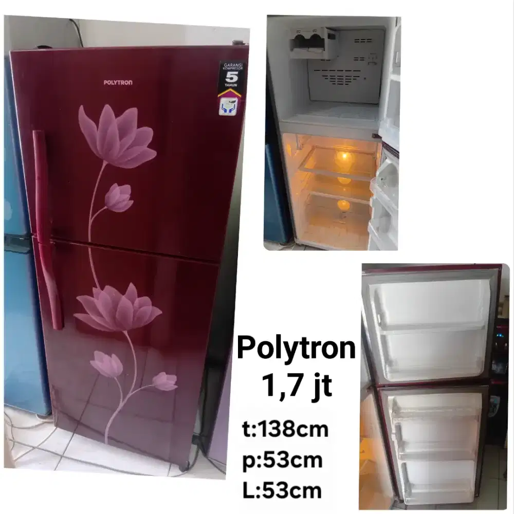 Kulkas POLYTRON bekas bergaransi
