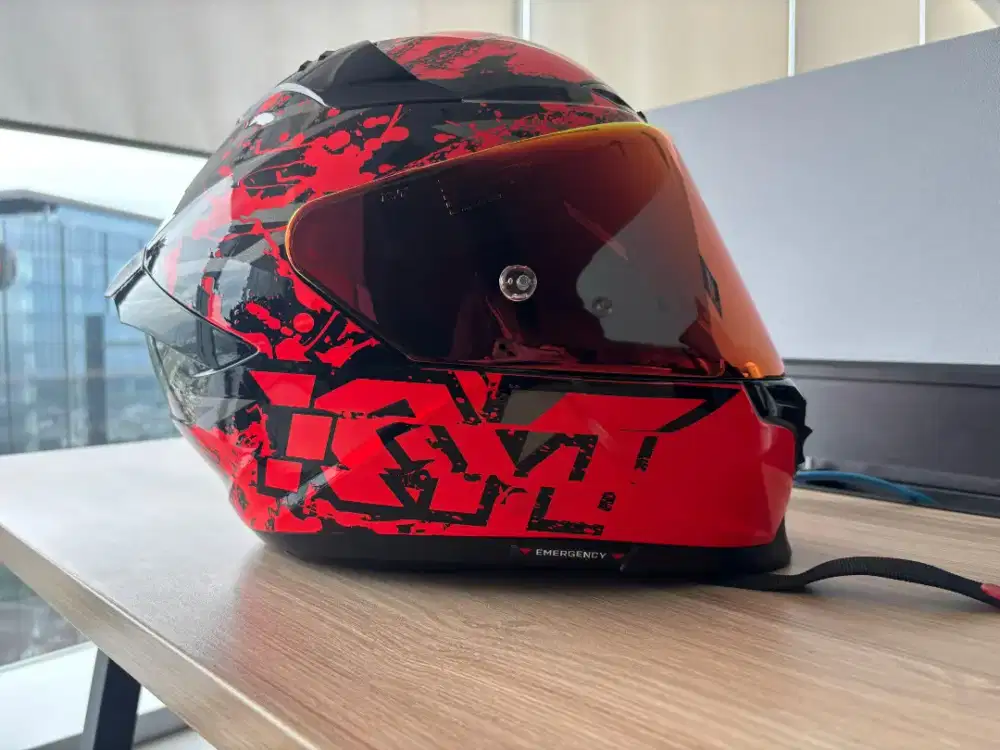 Helm KYT STRIKER + VISOR IRIDIUM RED + ANTIFOG