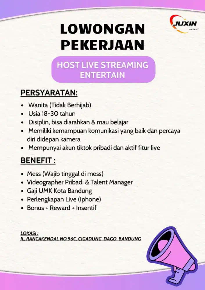 HOST LIVE STREAMING TIKTOK ENTERTAIN