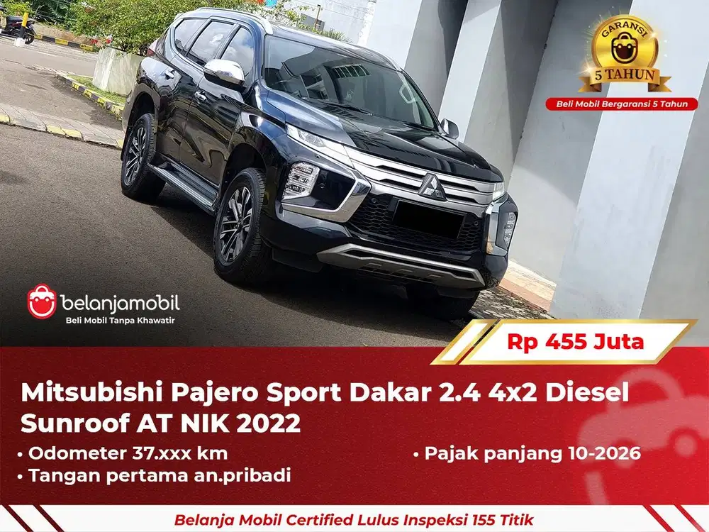 [ GARANSI 5TH ] Mitsubishi Pajero Sport Dakar 2.4 Sunroof 2022 2023