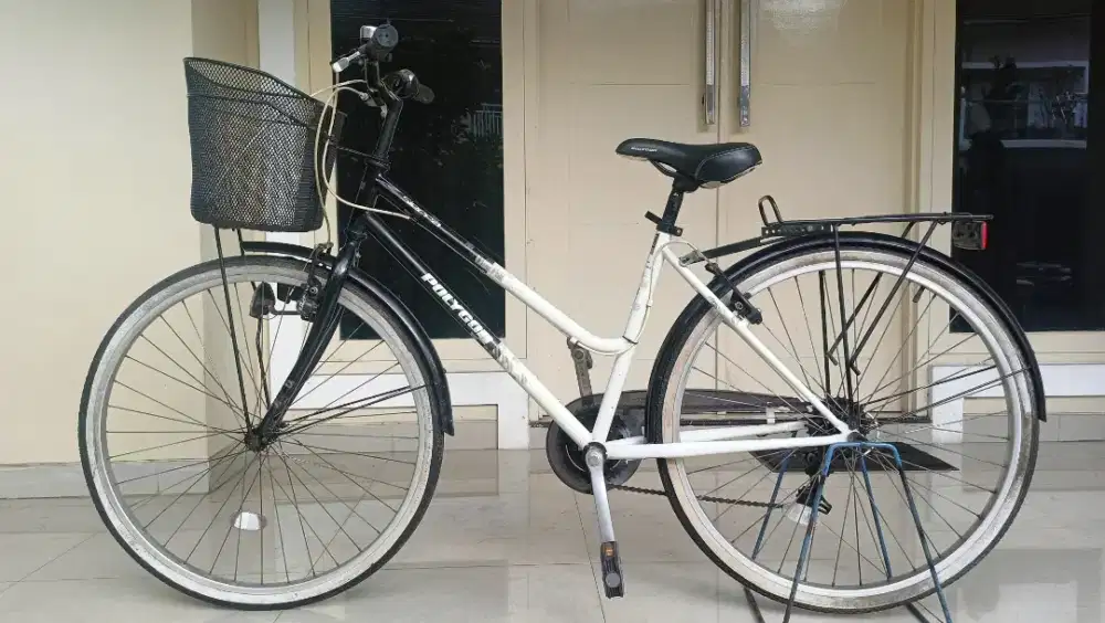 Sepeda Lady Polygon Sierra uk 26 ORI Keranjang + Boncengan + Mud Guard
