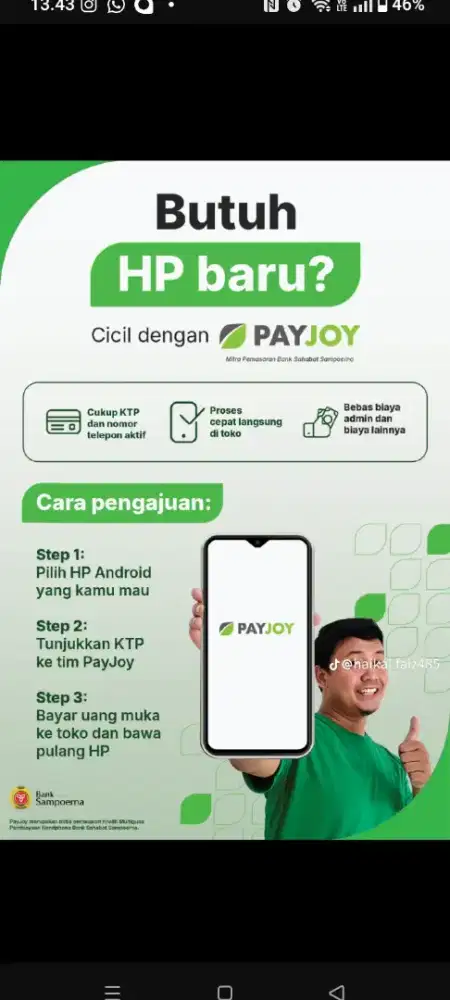 CICILAN HP PROSES MUDAH, 90% APPROVED