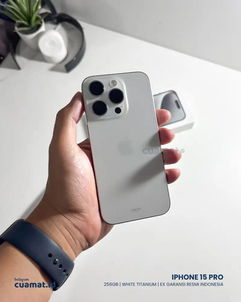 iPhone 15 Pro 256GB White Titanium Ex Resmi iBox