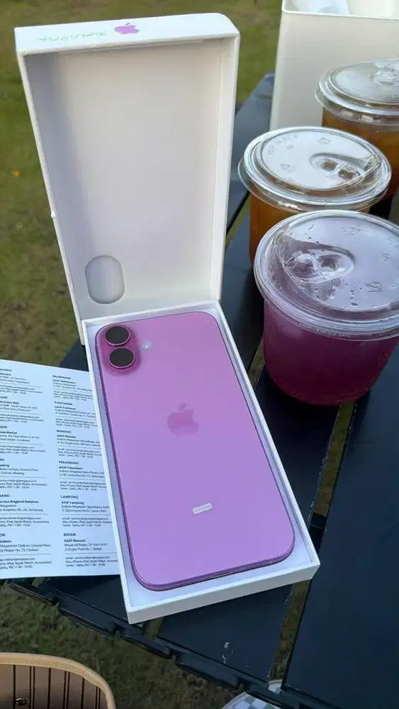 Iphone 16 plus 256gb pink ibox on garansi lengkap mulus