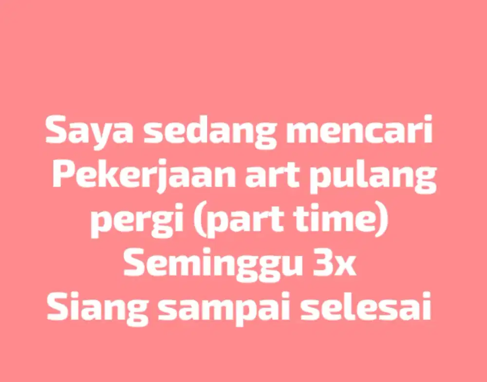 Cari kerja art pulang pergi
