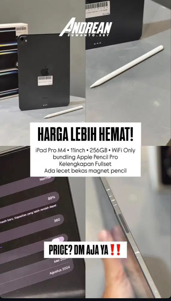 Ipad pro m4 11inch with pencil