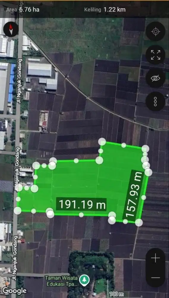 Dijual Tanah Zona Industri Nganjuk