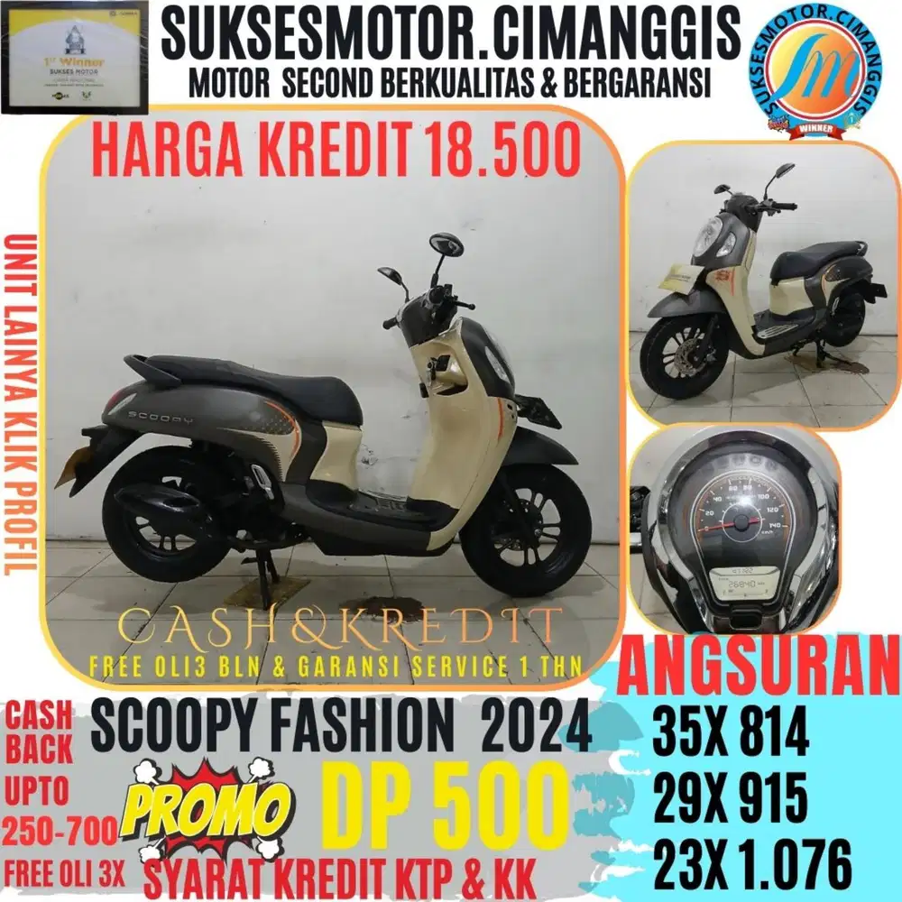 DP 500 SCOOPY FISIHON TERMURAH CASHBACK UPTO700RBU FREEOLI3X