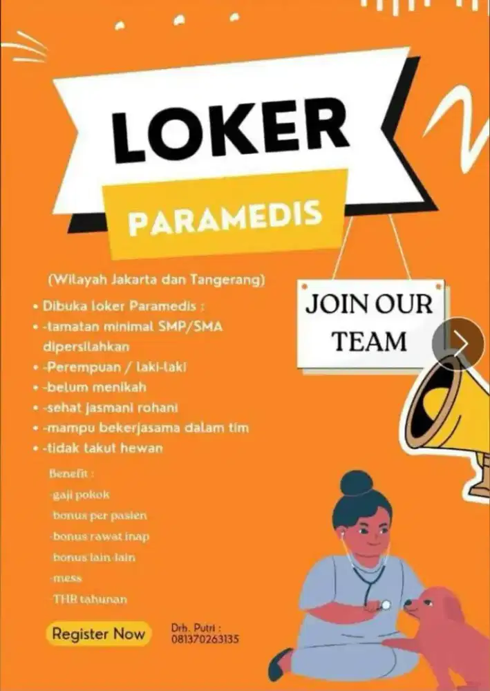 Loker instant sebagai paramedis di petshop