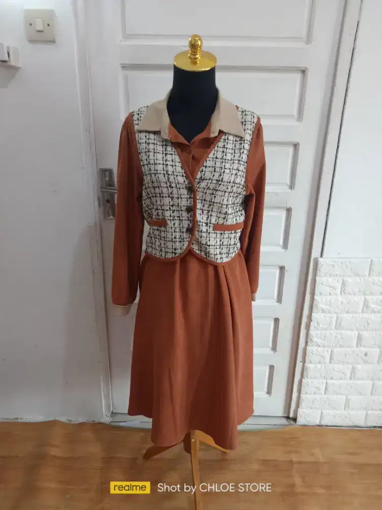 dress wanita korea kekinian