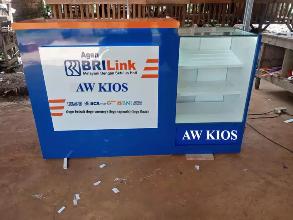 STICKER ACRYLIC STIKER NAMA PRINT CUTTING LOGO BANK BRI LINK & BPR