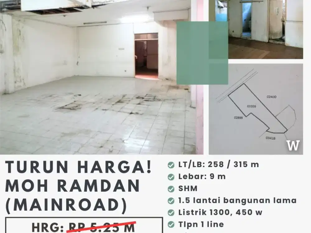 Termurah! Ruang Usaha di Mainroad Moch. Ramdan Bandung