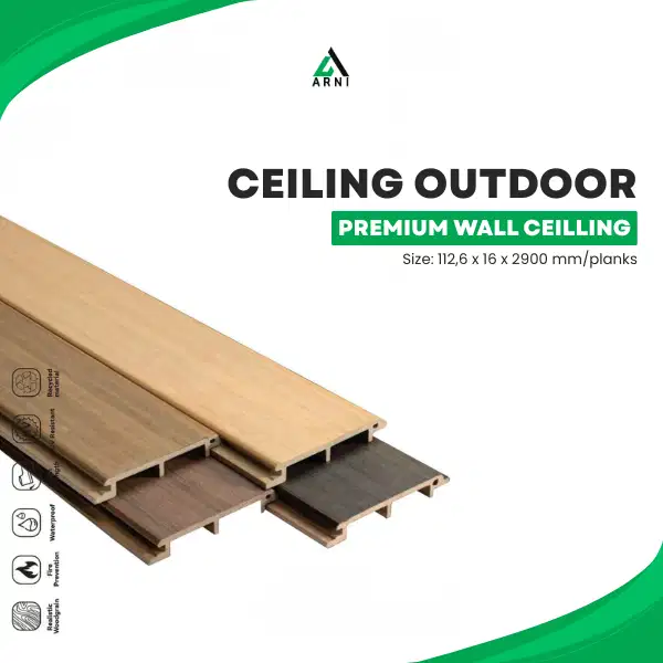 Champion Plafon WPC Outdoor Premium | Ceiling Outdoor Tahan Air&Cuaca