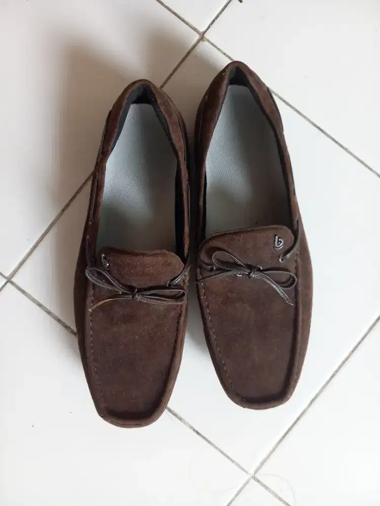 Sepatu Pria / Men Bocorocco kulit suede dark brown / coklat