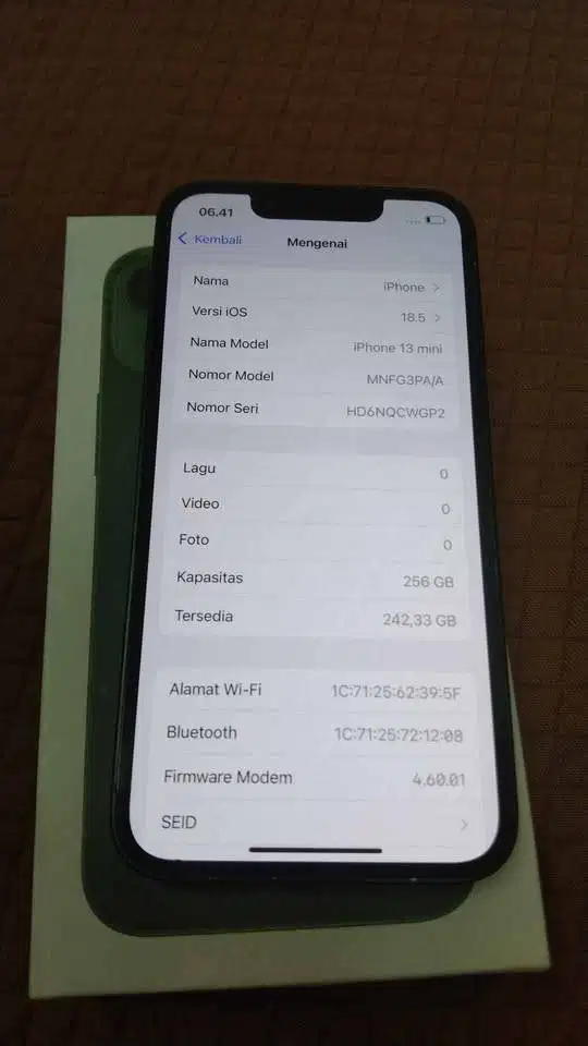 iphone 13 mini 256gb ibox lengkap mulus ori