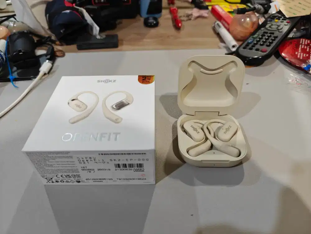 Shokz OpenFit Open-Ear TWS True Wireless Bluetooth - Beige - Second