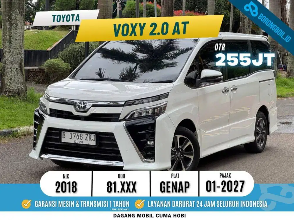 TOYOTA VOXY 2.0CC AT 2018 PUTIH METALIK