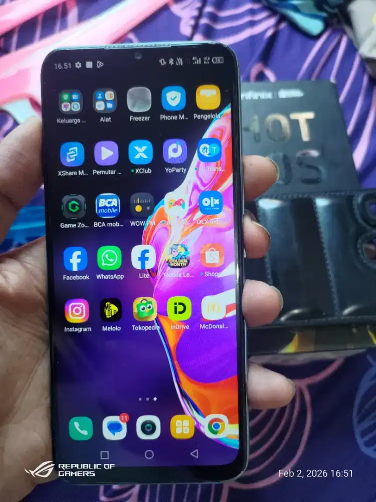 Infinix hot 10s 6/128 fulset asal skr 700