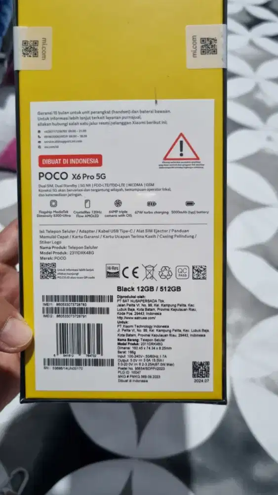 Jual HP XIAOMI POCO X6 PRO 5G