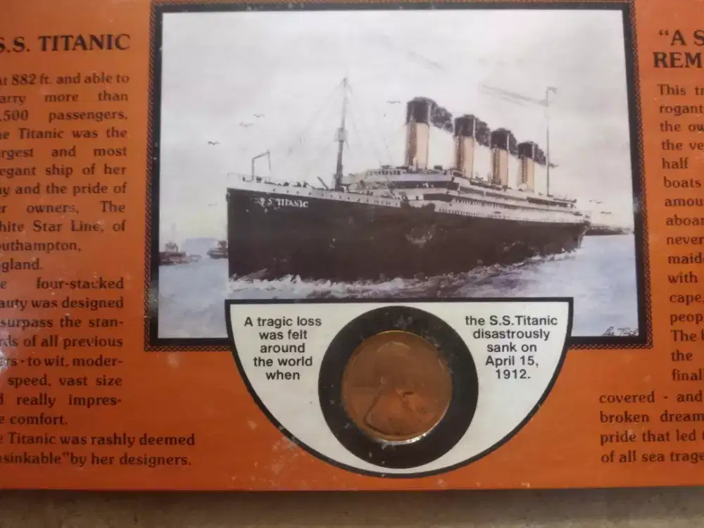 Koleksi Koin Kenang-kenangan S.S. Titanic (Album Display Langka)