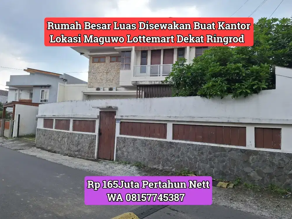 RUMAH BESAR LUAS COCOK BUAT KANTOR / GUDANG MAGUWO LOTTEMART 165JT