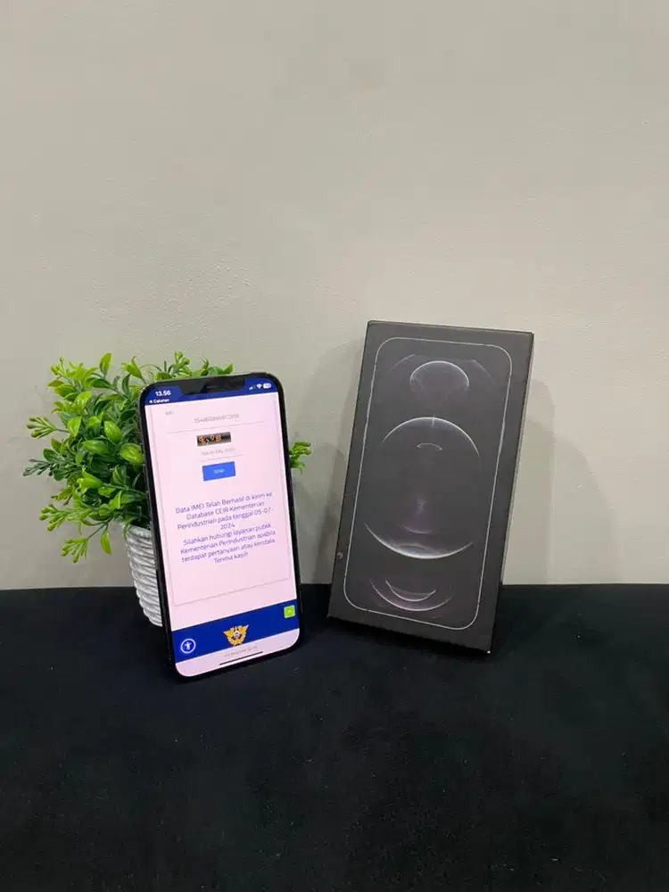 IPhone 12 ProMax 128GB Graphite mulus Fullset BH 100% Imei Bea Cukai