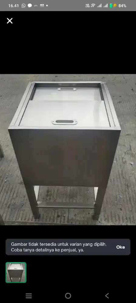 Ice Bin Stainless Kotak Tempat Es Lengkap Kaki